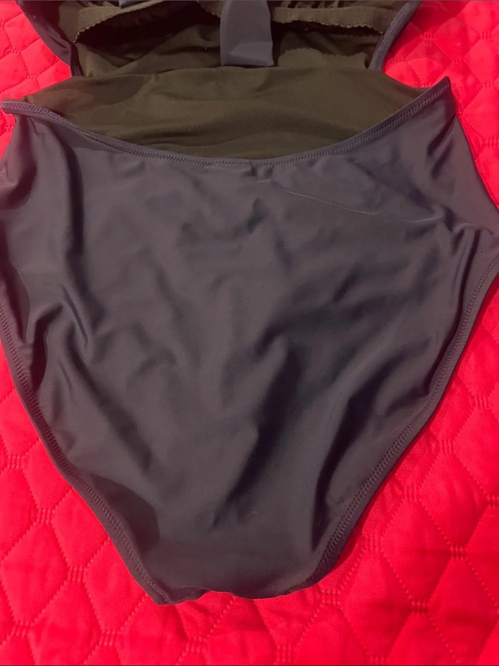 J. Crew Navy Tie-Back One-Piece Swimsuit